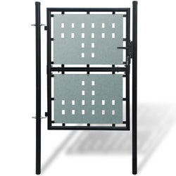 Black Single Door Fence Gate XXXL