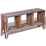 TV Cabinet with 3 Shelves Stackable Reclaimed Teak Colourful