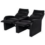 Recliner 2-seat Artificial Leather Black