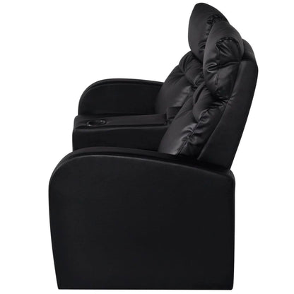 Recliner 2-seat Artificial Leather Black