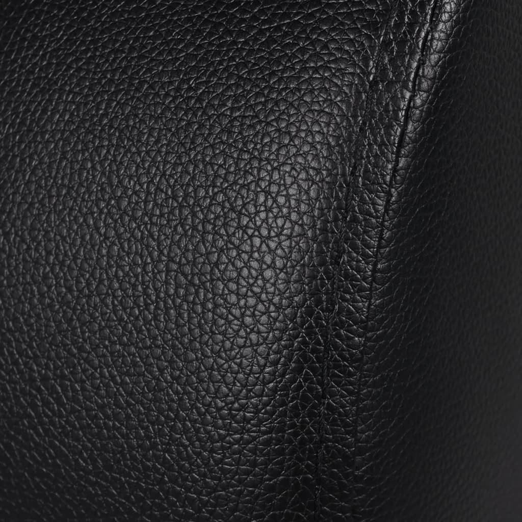 Recliner 3-seat Artificial Leather Black