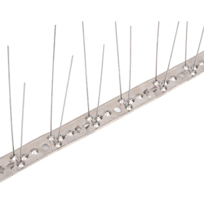 2-row Stainless Steel Bird & Pigeon Spikes Set of 6 3 m