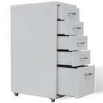 File Cabinet with 5 Drawers Grey 68,5 cm Steel