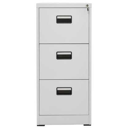 File Cabinet with 3 Drawers Grey 102,5 cm Steel