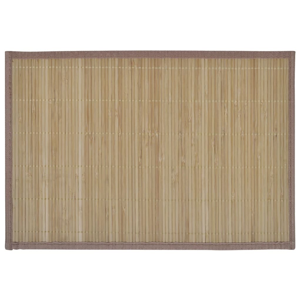 6 Baboo Placemats Brown