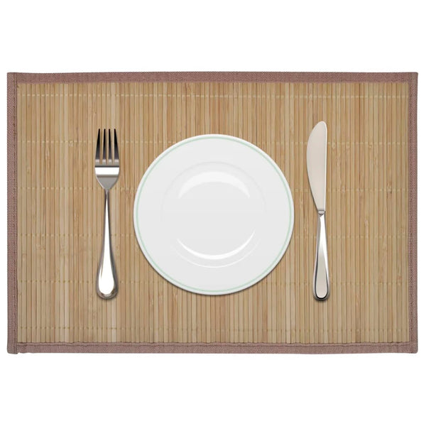  6 Baboo Placemats Brown