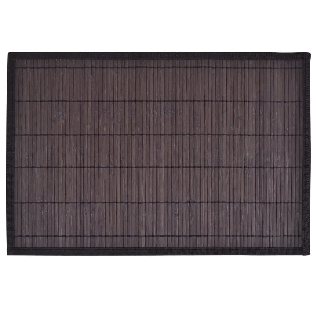 6 Baboo Placemats Dark Brown