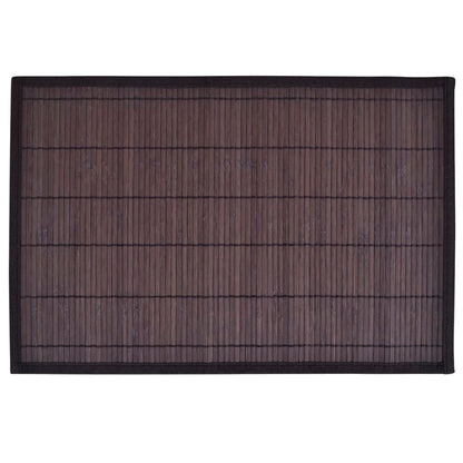 6 Baboo Placemats Dark Brown