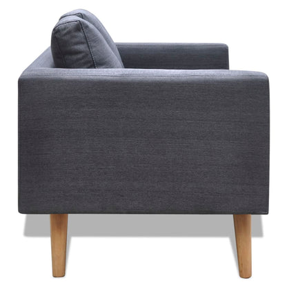 Sofa 2-Seater Fabric Dark Grey - 116×70×73cm