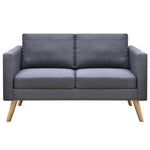 Sofa 2-Seater Fabric Dark Grey