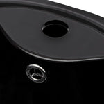 Ceramic Stand Bathroom Sink Basin Faucet/Overflow Hole Black Round