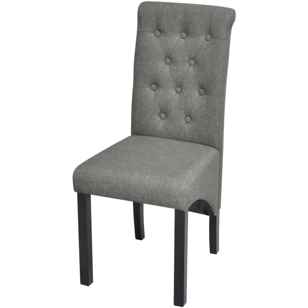 Dining Chairs 2 pcs Light Grey Fabric - 42×57×95cm