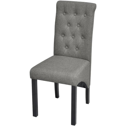 Dining Chairs 2 pcs Light Grey Fabric - 42×57×95cm