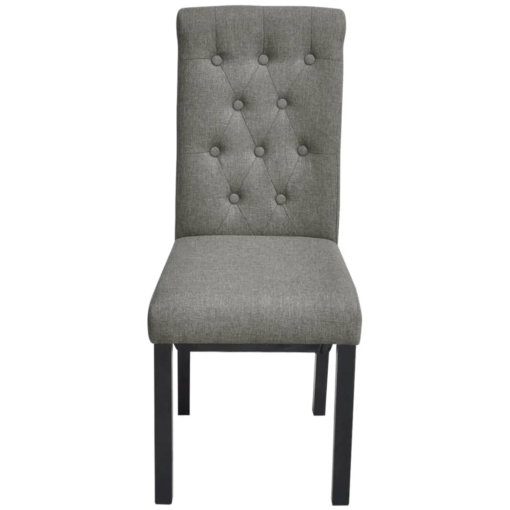 Dining Chairs 2 pcs Light Grey Fabric - 42×57×95cm