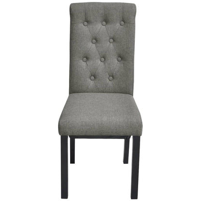Dining Chairs 2 pcs Light Grey Fabric - 42×57×95cm