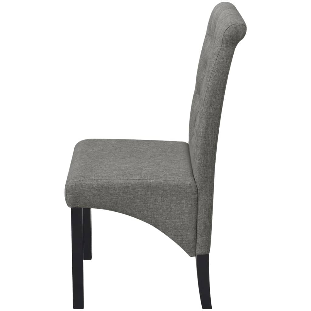 Dining Chairs 2 pcs Light Grey Fabric - 42×57×95cm