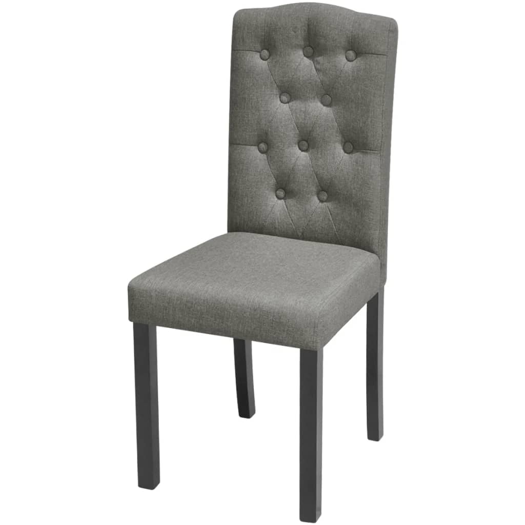 Dining Chairs 2 pcs Light Grey Fabric - 42×51.5×95cm