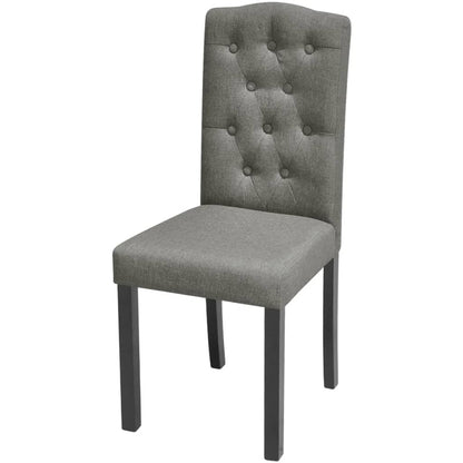 Dining Chairs 2 pcs Light Grey Fabric - 42×51.5×95cm