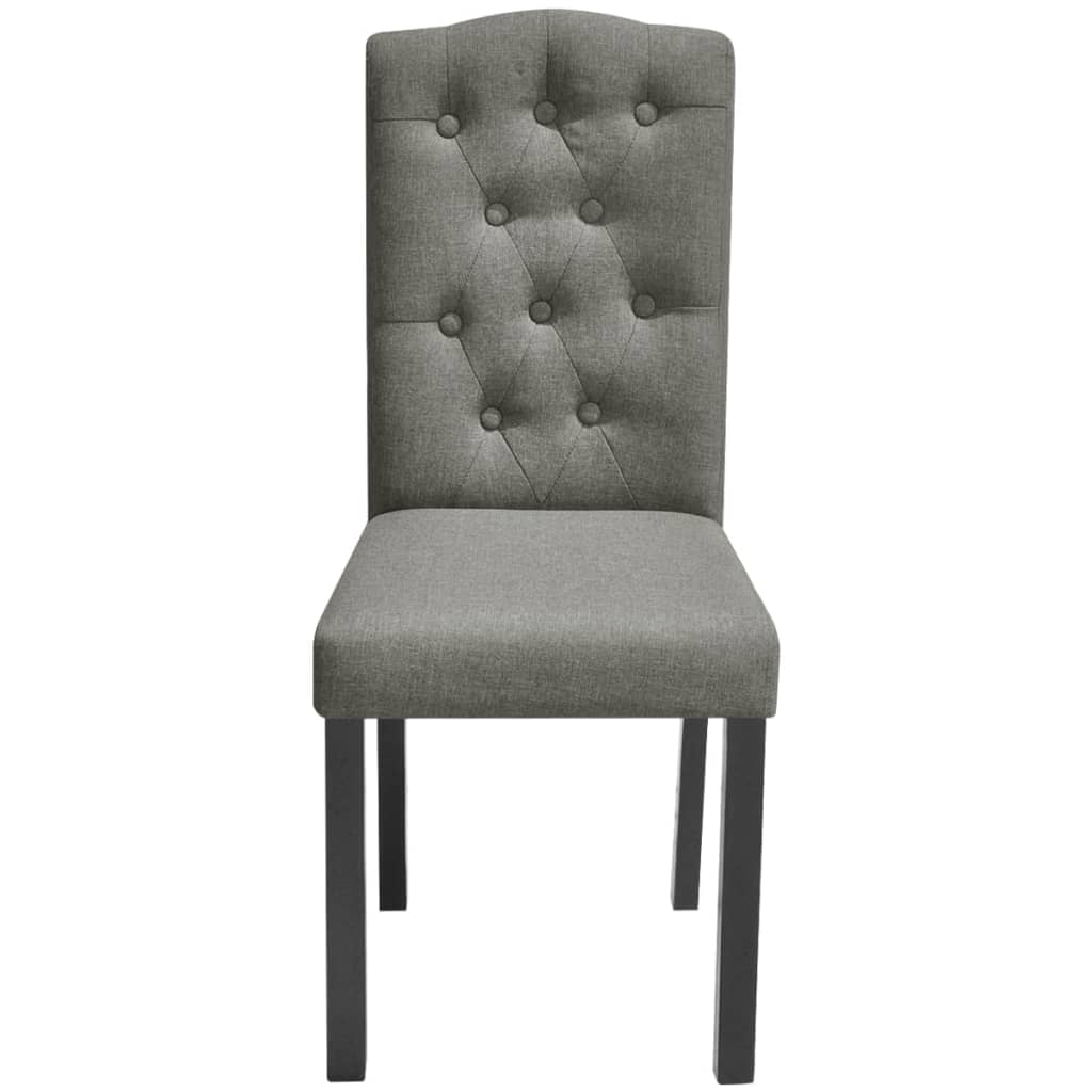 Dining Chairs 2 pcs Light Grey Fabric - 42×51.5×95cm