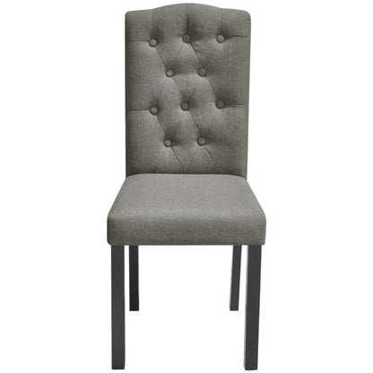 Dining Chairs 2 pcs Light Grey Fabric - 42×51.5×95cm