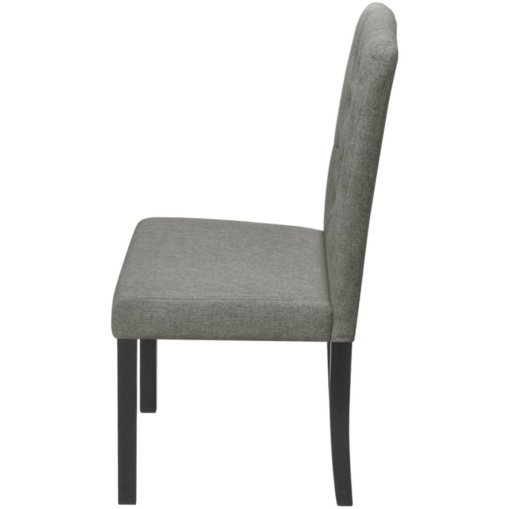 Dining Chairs 2 pcs Light Grey Fabric - 42×51.5×95cm
