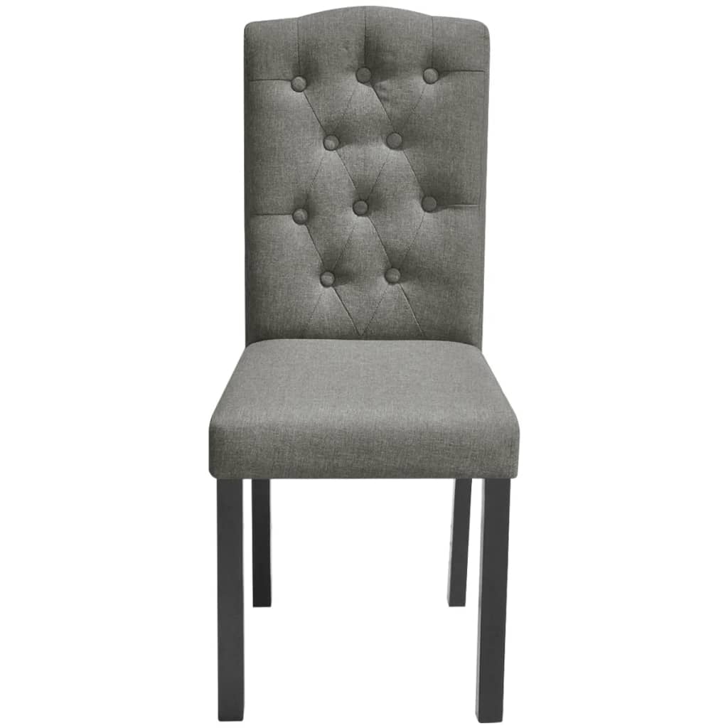 Dining Chairs 4 pcs Light Grey Fabric - 42×51.5×95cm