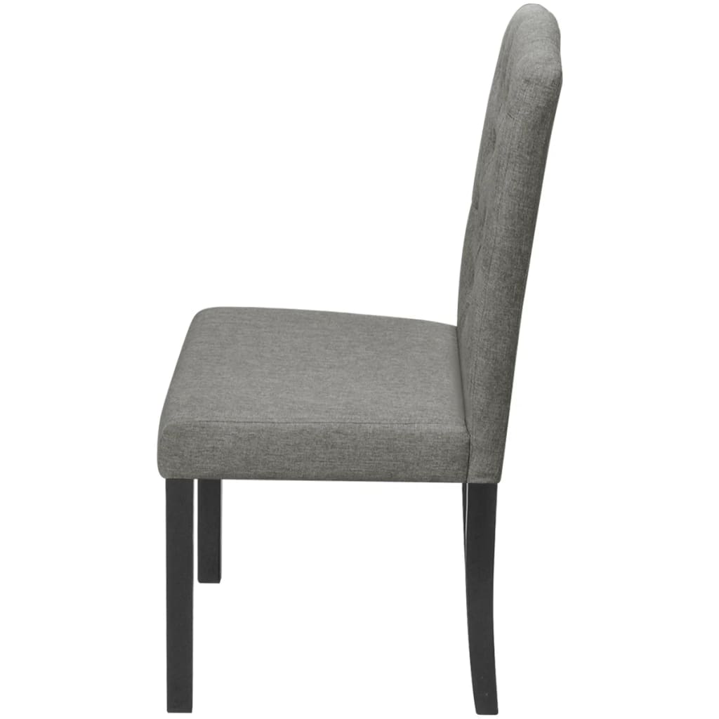 Dining Chairs 4 pcs Light Grey Fabric - 42×51.5×95cm
