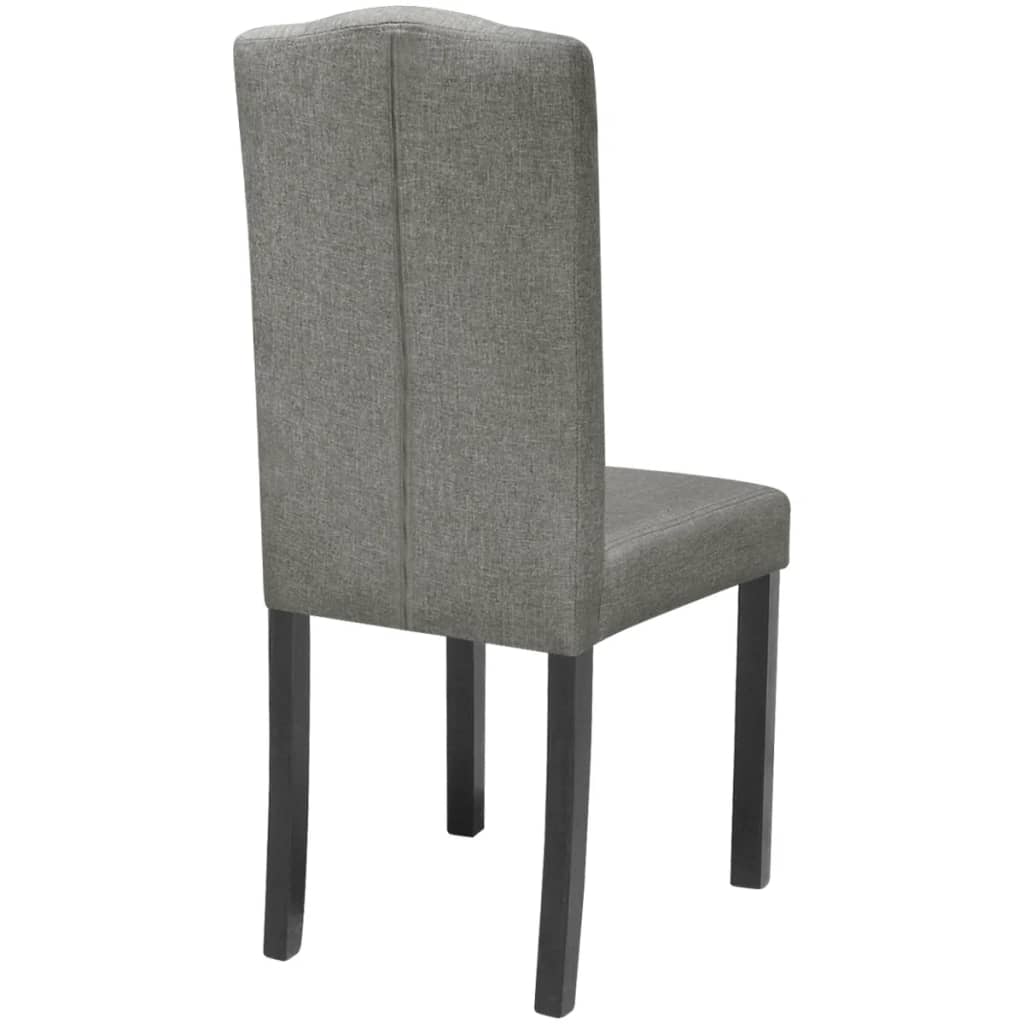 Dining Chairs 4 pcs Light Grey Fabric - 42×51.5×95cm