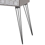 Nightstand with 1 Drawer Rectangular Grey