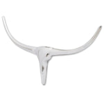 Wall Mounted Aluminium BullÃ¢â‚¬â„¢s Head Decoration Silver 72 cm