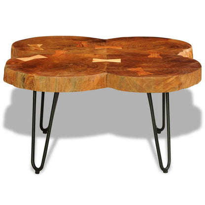 Coffee Table 35 cm 4 Trunks Solid Sheesham Wood