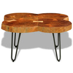Coffee Table 35 cm 4 Trunks Solid Sheesham Wood