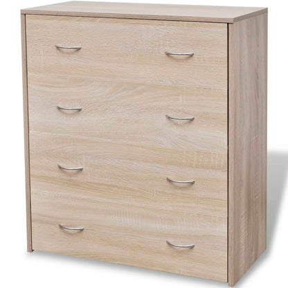 Sideboard with 4 Drawers Oak Colour
