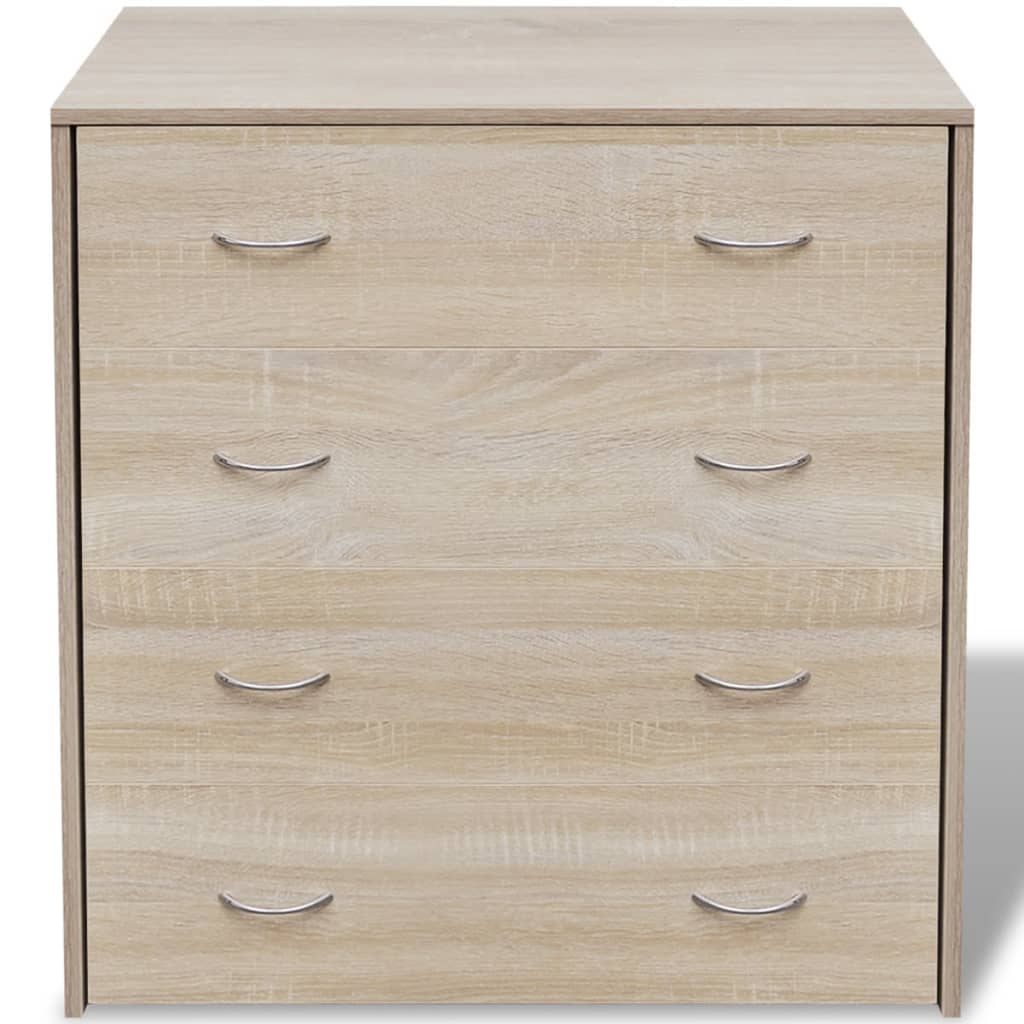Sideboard with 4 Drawers Oak Colour