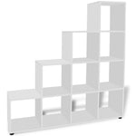 Staircase Bookcase/Display Shelf 142 cm White