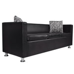 Sofa Set Artificial Leather 3-Seater and 2-Seater Black