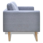 Sofa Set 2-Seater and 3-Seater Fabric Light Grey