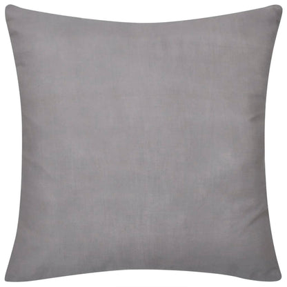 4 Cushion Covers Cotton Grey