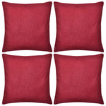 4 Cushion Covers Cotton( Burgundy )