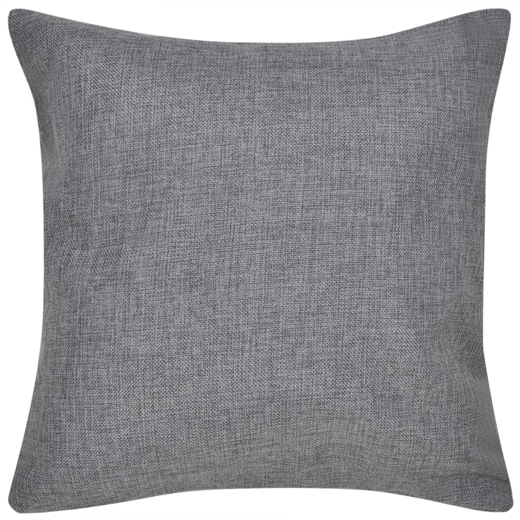 4 Cushion Covers Linen-look Anthracite