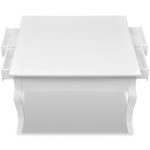 Coffee Table with 4 Drawers White