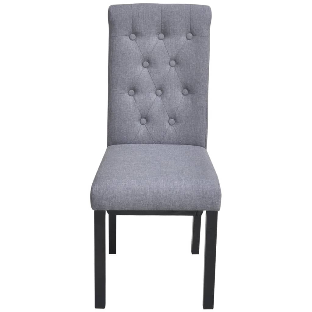 Dining Chairs 4 pcs Light Grey Fabric - 42×57×95cm