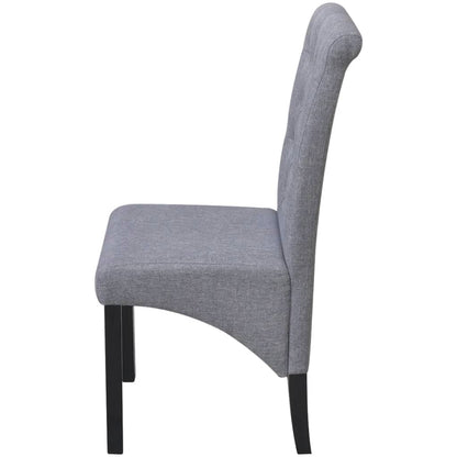 Dining Chairs 6 pcs Light Grey Fabric - 42×57×95cm
