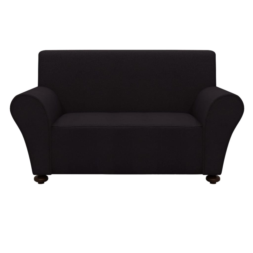 Stretch Couch Slipcover Black Polyester Jersey