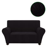 Stretch Couch Slipcover Black Polyester Jersey