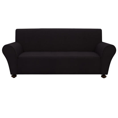 Stretch Couch Slipcover Black Polyester Jersey