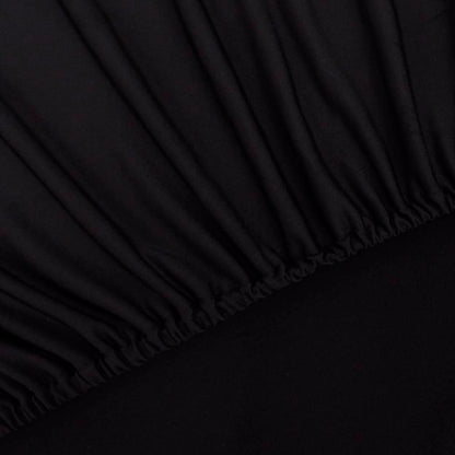 Stretch Couch Slipcover Black Polyester Jersey