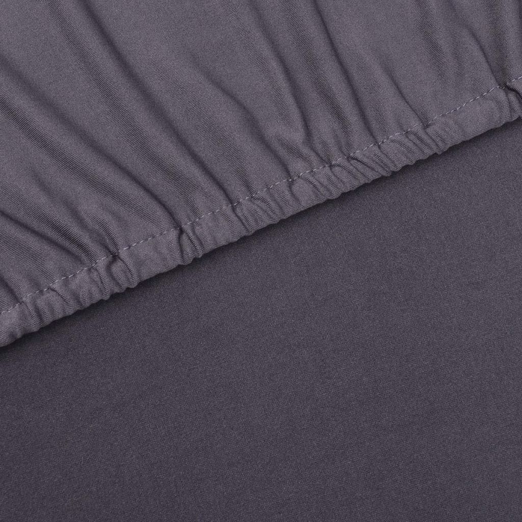 Stretch Couch Slipcover Anthracite Polyester Jersey