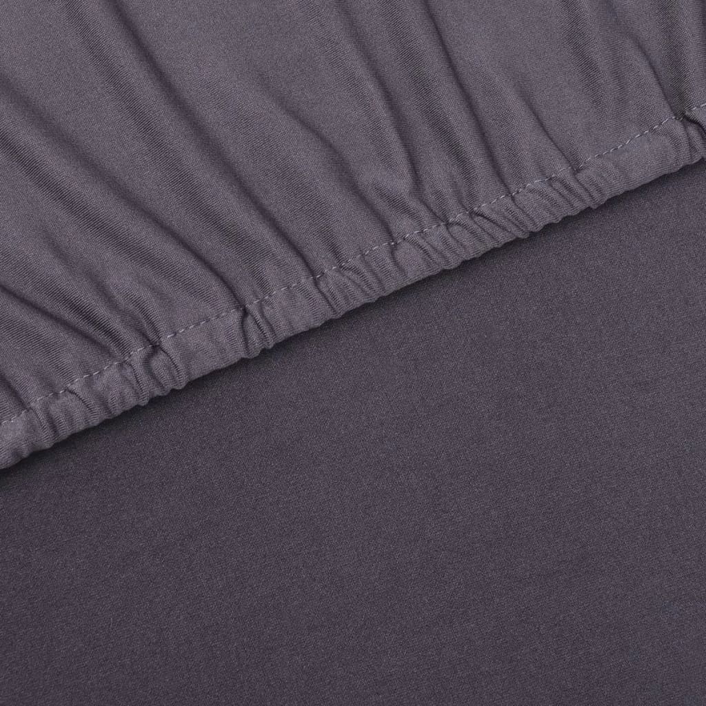 Stretch Couch Slipcover Anthracite Polyester Jersey