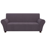 Stretch Couch Slipcover Anthracite Polyester Jersey
